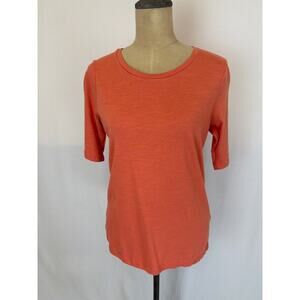 NWT Soya Concept Tangerine Orange Organic Cotton T-Shirt Large #0454